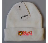 Actual Fact Dilla's Ciambelle Berretto Inverno J Dilla Roll-Up Bianco di Lana