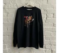Actual Fact Graffiti Criminale Life Tupac Shakur Nero Manica Lunga T-Shirt