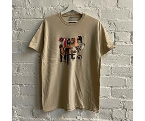 Actual Fact Graffiti Criminale Life Tupac Shakur Sabbia T-Shirt