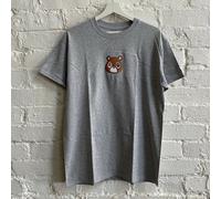 Actual Fact Kanye Dropout Grande Orso Ricamato Grigio Erica Maglietta