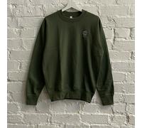 Actual Fact Mf Doom Maschera Ricamato Felpa a Girocollo IN Verde