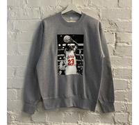 Actual Fact Michael Jordan Basket Grigio Girocollo Felpa Maglione