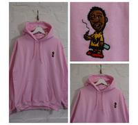 Actual Fact ODB X Charlie Brown Fumo Rosa Felpa con Cappuccio