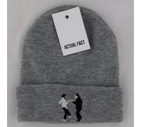 Actual Fact Pulp Fiction Danza Ricamato Roll-Up Grigio Erica Berretto