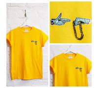 Actual Fact Run The Jewels Ricamato Giallo Hip Hop T-Shirt