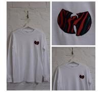 Actual Fact Wu X Midnight Predoni Tribale Quest Bianco Manica Lunga T-Shirt