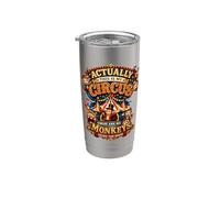 Actually This is My Circus These are Monkeys Funny Daying Bicchiere termico in acciaio inox doppia parete