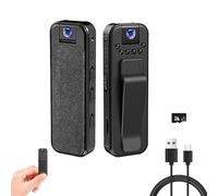 Actualous Body Camera, Hd 1080p Rechargeable Mini Body Camera with Night Vison&Rotating Lens, Portable Bodys Clip Cameras for Outdoor Recording, Conference Recording, Audio & Video (Basic+32G)