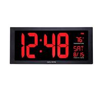 ACU-RITE Acurite 75100 C 45,7 cm Grande Orologio a LED con Temperatura Interna, plastica, Black, 45,8 cm (18")