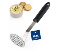 Acual Schiacciapatate, Schiaccia Patate Acciaio Inox 18/10 Alimentare, Robusto e Durevole con Impugnatura Morbida Antiscivolo, Gadget Cucina Multifunzione per Purea di Patate, Pomodori, Pappa per Neon