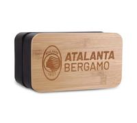 Acube Lunch Box Atalanta a Due Livelli con Coperchio in Bamboo e Posate in Plastica
