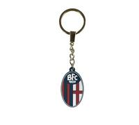 Acube srl Portachiavi BOLOGNA BFC 1909 in Gomma Morbida Bifacciale Rossoblu Prodotto Ufficiale