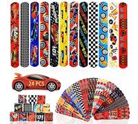 Acuiwer Braccialetti Slap 24 Pezzi Slap Bracelets Da Corsa Schiaffo Bracciali Gadget Compleanno Bambini Festa Bomboniere Regalo Ragazzi