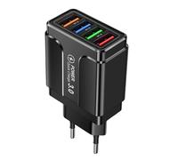 Acunny Adattatore Di Europeo Per Viaggi | Caricatore USB Europeo Rapido 3.1A Con 4 Porte,Accessorio Portatile Con 4 Porte Per Cellulare Ideale Per Viaggi E Camera Da