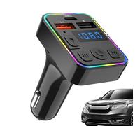 Acunny Adattatore radio per auto - Adattatore per auto lettore MP3 | Doppia porta USB senza fili Multi-dispositivi con ricevitore di tipo C per chiamate a mani libere