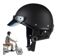 Acunny Casco semi-guscio, casco da motociclista - Casco da bicicletta con parasole e chiusura rapida per corse cantiere pendolari pattinaggio scooter