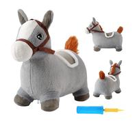 Acunny Cavallo di peluche gonfiabile, ideale come regalo per 2-5 anni, per ragazze, bambini, compleanno, Natale