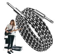 Acunny Cavo per chitarra Ampli,Cavo strumento 3 metri - Connettori diritti a filo schermato per Studio Scena Tastiera Bassa Ukulele