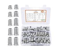 Acunny Connettore Bullone Filettato | Kit di Assortimento di Rondelle per Mobili in Legno,Set di Connettori a Bulloni con Chiave a brugola per compensato Pannelli in Fibra Mobili Domestico