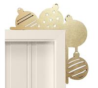 Acunny Decorazione della porta di Natale, decorazione della cornice della porta | Decorazione murale creativa di Natale, adesivo di Natale,Decorazione della parete di Natale carina per la casa, i