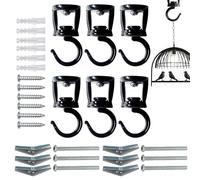 Acunny Ganci da soffitto robusti - 6 ganci per appendere - Porta oggetti interni esterni multifunzione per garage e organizzazione