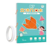 Acunny Geometria 3D, libro educativo matematico, geometria 3D, giocattolo educativo con corpi 9/12/15, gioco interattivo per studenti, ragazzi, scuola, principianti, bambini in età prescolare, viaggi