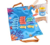 Acunny Gioco Di Pesca per - Gioco Educativo con Tessuto Tri - Giocattolo Sensoriale Interattivo con Imbocco per Vasca Da Bagno Piscina | Età Prescolare Acquatico