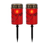Acunny Luci tombali, lampada del cimitero | Set di lampade a candela da giardino 2 - Illuminazione a LED impermeabile per il cimitero del giardino