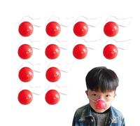 Acunny Naso rosso a LED, naso rosso pagliaccio - 12 pezzi naso circo illuminato a LED | di scena elastici lampeggianti, costume da , naso rosso, decorazione per parco divertimenti