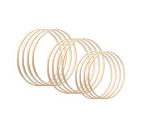 Acunny Set di anelli per acchiappasogni, in legno di , ghirlanda di fiori macramè Craft Hoop floreale, set di anelli in per matrimonio