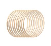 Acunny Set di Anelli per acchiappasogni, in Legno di, Ghirlanda di Fiori macramè Craft Hoop Floreale, Set di Anelli in per Matrimonio