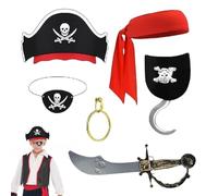 Acunny Set di costumi da pirata per, costume cosplay di Halloween per - Costume da pirata per gioco di ruolo di Halloween per,Set di per costume da sera a