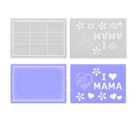 Acunny Stampi epossidici per la festa della mamma - Stampi in silicone in resina - Lettere cave vassoio per fiori accessori per progetti di arte della cucina