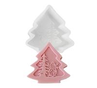 Acunny Stampo in silicone per albero di Natale | Strumento per la produzione di sapone - in silicone per decorazioni natalizie,Per adulti bambini decorazione da tavola cibo cucina