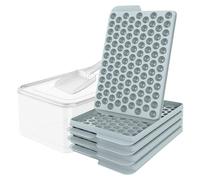 Acunny Stampo per cubetti di ghiaccio per freezer, 3 livelli, resistente alle temperature, con 104 scomparti, per cocktail e famiglia