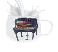 Acunny Tazza da caffè in Pianoforte | Bicchiere d'acqua per gli amanti della musica - Tazza multifunzione per tè, caffè latte, vino, bicchiere d'acqua, bicchiere di acqua potabile, amante della