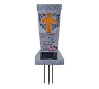 Acunny Vaso commemorativo per il cimitero a energia solare con punte per esterni nei cimiteri e nelle tombe