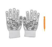 Acupointing Guanti da massaggio per alleviare l'affaticamento della mano Acupressioni Elastiche Calze di Riflessologia per Fisioterapia Massaggio a Mano Acupressioni Guanti da dito