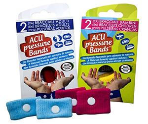 ACUpressure Bands-Fasce per agopressione - rimedio naturale per mal di viaggio _ 1 pacchetto di dimensioni per bambini, Colori assortiti, 1 pezzo