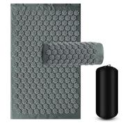 Acupressure Mat Cuscino for massaggio 3 pezzi Tappetino for digitopressione yoga Massaggiatore for i piedi posteriori(Grey)