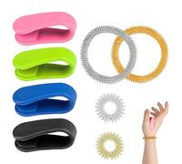 Acupressure Ring 16 Pezzi dita dita anti-stress Anelli di massaggio Massaggiatore per le Dita Clip Portatile Per Massaggio Con Digitopressione Per Agopressione Per Adolescenti E Adulti