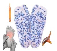Acupressures - Set di calzini per riflessologia, calzini massaggianti per piedi con bastone massaggiante, calzini per punti di pressione del piede, calzini da massaggio stanchi per alleviare corpo