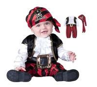 Acuryx Bambino Costume di Pirata per Halloween Cospaly Set con Accessoru e Cappello Neonato Vestito Halloween Completini Halloween Bimbi Costume Carnevale 12-18 Mesi