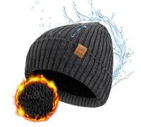 ACUSHLA Berretto invernale impermeabile antivento - foderato in pile spesso lavorato a maglia, cappello invernale per uomini e donne caldo berretto da orologio per la stagione fredda, grigio scuro