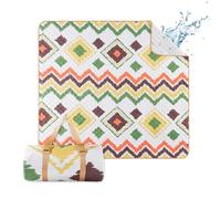 ACUSHLA Coperta da spiaggia e da picnic, 200 x 200 cm, impermeabile e lavabile, con tracolla per il trasporto, perfetta per spiaggia, campeggio e picnic, coperta da campeggio (verde bohémien)