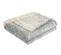 ACUSHLA Coperta di cotone, morbida coperta in microfibra, morbida, accogliente, soffice e traspirante, coperta per divano, letto, picnic, viaggi, 155 x 200 cm (blu e bianco)