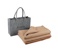 ACUSHLA Coperta in lana merino 160 x 200 cm - Morbida coperta realizzata in 80% lana di pecora merino - Coperta grande e soffice Coperta in lana perfetta come coperta per divano Kaki