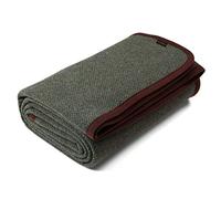 ACUSHLA Coperta in Lana Merino - 3,5 Libbre Calda, Spessa, Lavabile, Grande 63" X 79" Coperta per Esterno, Campeggio, Divano, Letto, Viaggio - Coperta in Lana Super Morbida - Twill Grigio