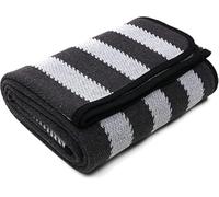 ACUSHLA Coperta in lana merino calda e morbida, lavabile, grande coperta ideale per esterni, campeggio, divano, letto, viaggi, coperta in lana super morbida (strisce grigie)