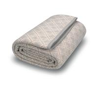 ACUSHLA Coperta in lana merino, morbida e calda, spessa, lavabile, grande, per letto, divano, campeggio, viaggi, per tutte le condizioni atmosferiche, grigio a quadri, 79 x 63 cm